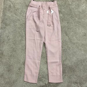 Miss Guided pastel pink cigarette trousers
